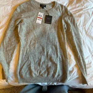 NWT grey Charter Club 100% Cashmere Sweater size XS